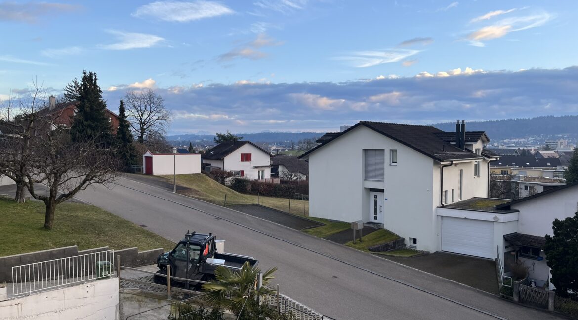 Aussicht aus dem 1.OG bestehende Liegenschaft