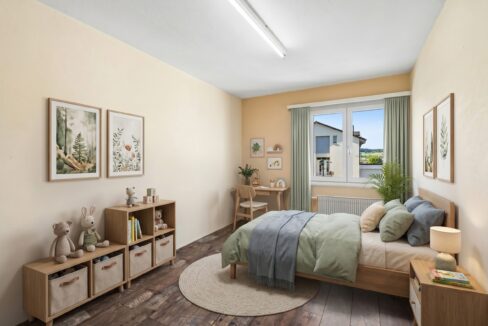 5.5 Zimmer Gartenwohnung - Schlafzimmer möbliert 11.2 m²